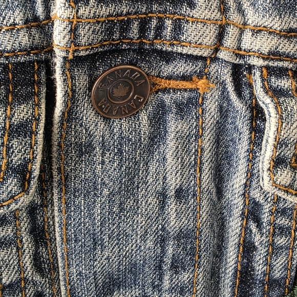 Hudson's Bay Company XS Vintage Y2K Olympics Patchwork Collectible Jean Jacket - Picture 10 of 14